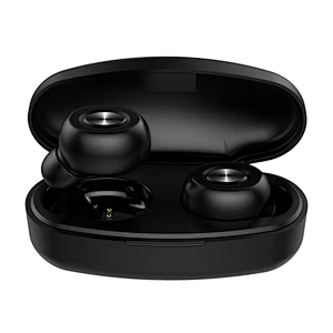 Dust Proof True Wireless Stereo Bass Earphone with Black Charging Box Mini TWS BT 5.0 Sports Earbuds