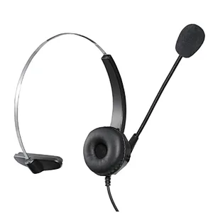 Portable Handsfree Headphone Office Microphone Telephone Headset