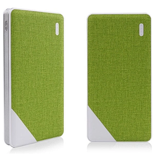 OEM Powerbank Colorful Wireless Power Bank Thin Multicolor Square Powerbank Phone Size Fabric Wireless Charger 8000mah
