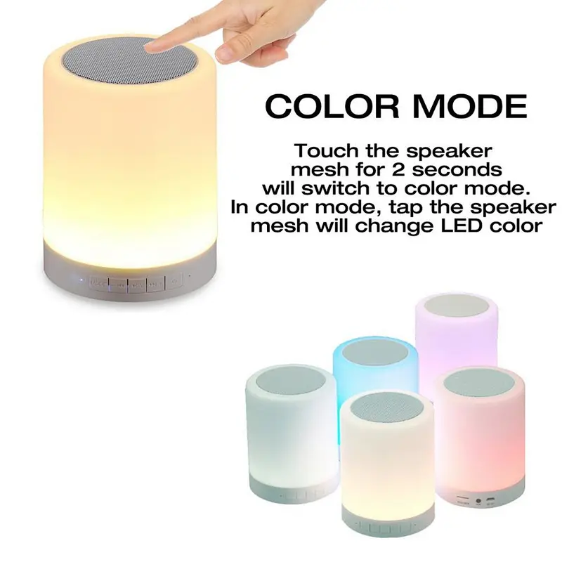 LED Lamp Portable Wireless Bluetooth Touch Speaker