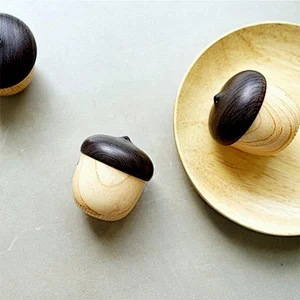 portable nut mini wooden wireless speaker