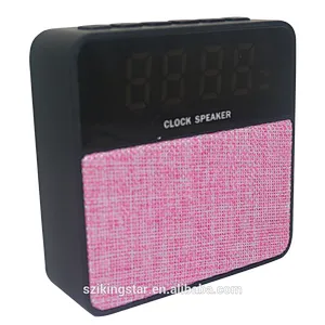LCD screen amplifier portable stereo wireless fabric clock speaker