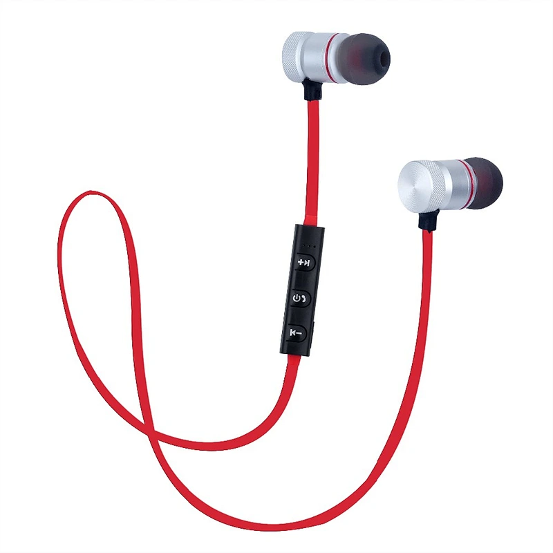 fm radio GYM neckband headphone Running comfortable magnet Mic BT wireless headset for iPhone 7