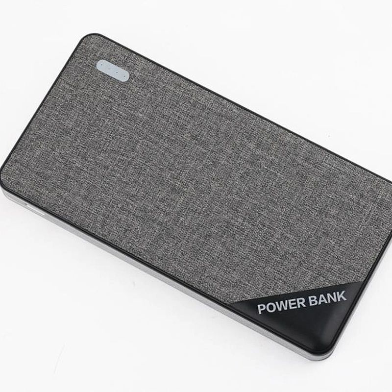 OEM Powerbank Colorful Wireless Power Bank Thin Multicolor Square Powerbank Phone Size Fabric Wireless Charger 8000mah