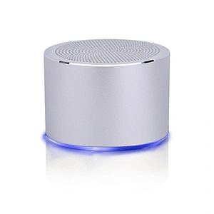 Portable Round Aluminium Wireless BT Led mini Speaker