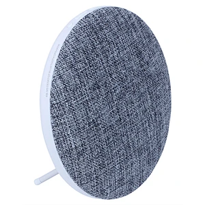 deep bass promotion gift fabric table round speakers wireless