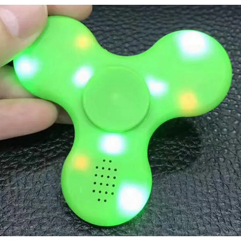 Funny Playing Led Flash Hand Spinner Toy Wireless Speaker