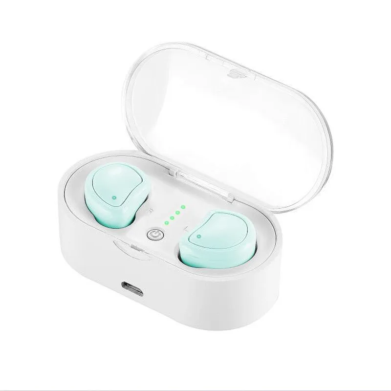 Stereo Noise Canceling Mini Transparent Cover LED True Wireless TWS Earbuds
