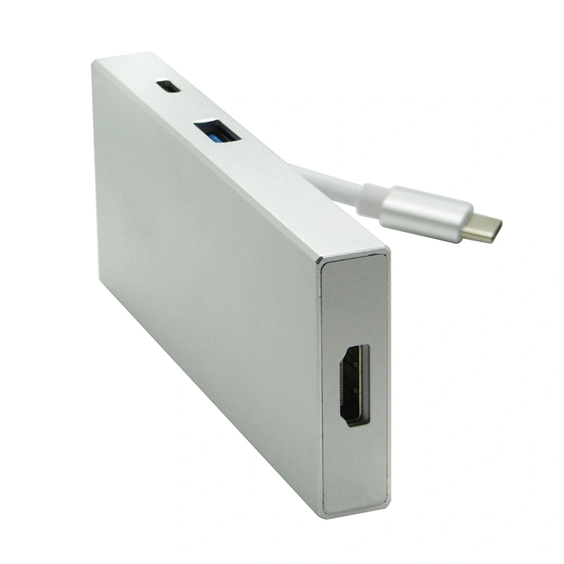 Multi function 7 in 1 Combo 3 Port type-c USB charging hub with sd tf smart card reader port and play connection