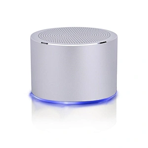 With Led Light Round Aluminium Wireless Bluetooth 4.0 Metal Speaker