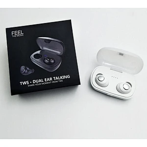 OEM Twins Double Wireless Handsfree Mini Ear Piece Dual Ear Talking V5.0 True Wireless Stereo Bluetooth Tws Earbuds Earphone