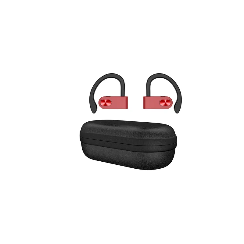 Hands-Free Mini Portable Earbuds Stereo Noise Cancelling BT GYM Neckband Ear Hook Headphone Wireless Bluetooth