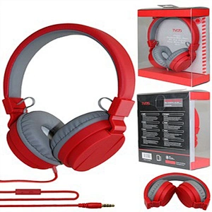 noise cancelling wired stereo headphone with microphone