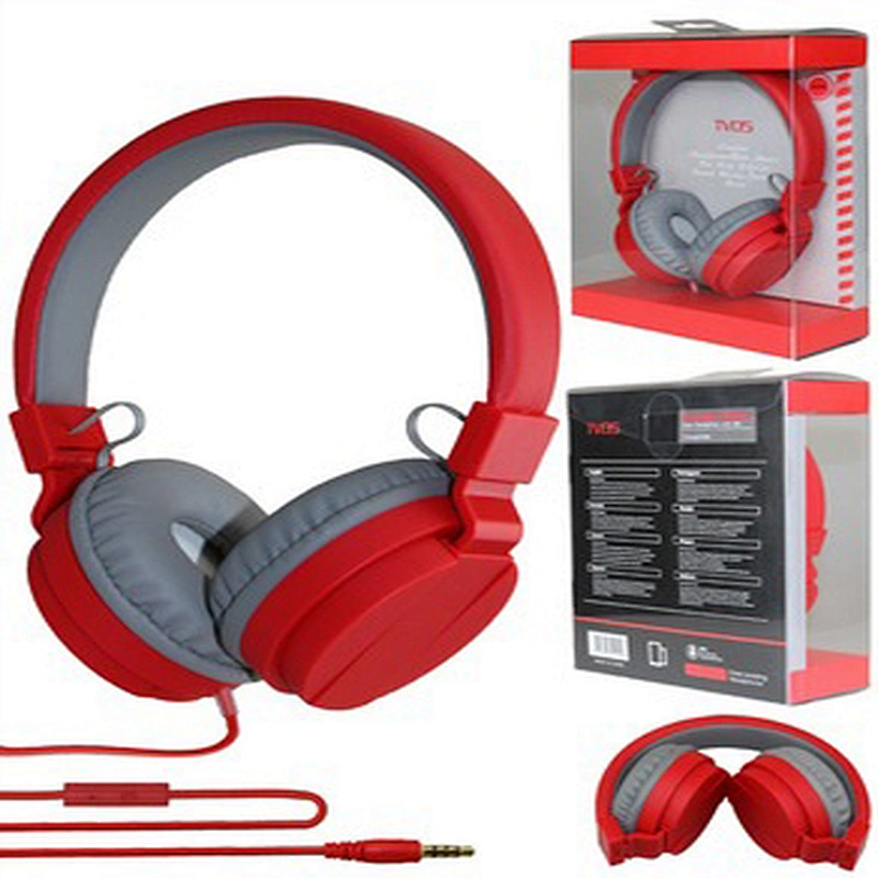 noise cancelling wired stereo headphone with microphone