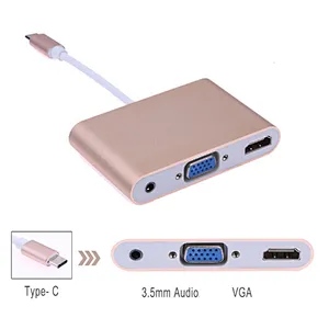 3.1 Aluminium Alloy OEM HDMI Type C USB HUB Adapter