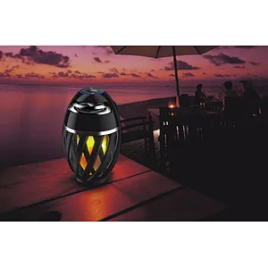 Torch Atmosphere Portable Outdoor gift waterproof wireless led flame lamp speaker