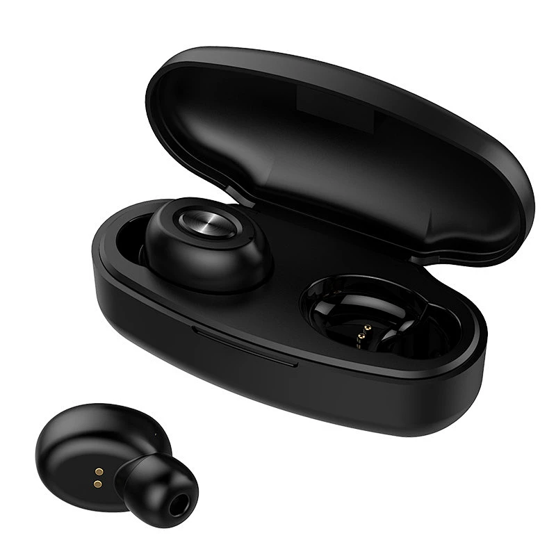 Dust Proof True Wireless Stereo Bass Earphone with Black Charging Box Mini TWS BT 5.0 Sports Earbuds