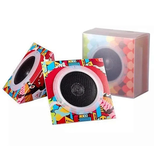 Promotional Printing Color Triangle Cardboard Folding Paper Speaker