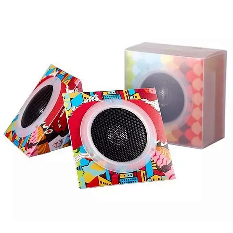Promotional Printing Color Triangle Cardboard Folding Paper Speaker