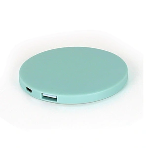 custom logo  pocket Lady  usb charge  round Mirror Power Banks 2000mAh