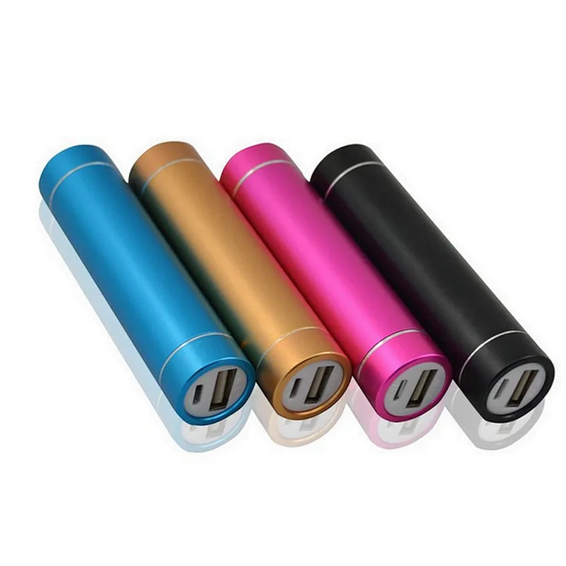 1200mah Metal Aluminum Mini LED Torch Light Power Bank