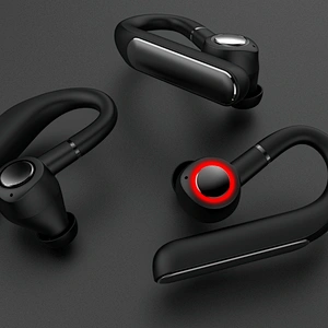 smart touch voice control mini earhook headphones waterproof tws wireless charging case