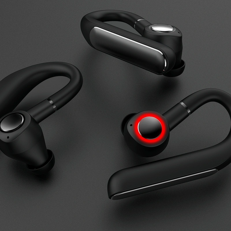 smart touch voice control mini earhook headphones waterproof tws wireless charging case
