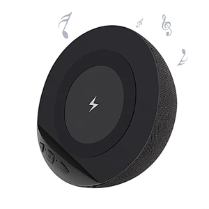 3 in 1 Fabric Cover Round Phone Holder Wireless Power Bank Bluetooth Speaker