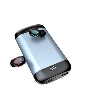 Mini In Ear TWS Handsfree Aluminum Alloy Power Bank Wireless Earphone