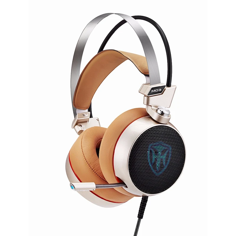 Noise cancelling led light gamer headphones headset microphone