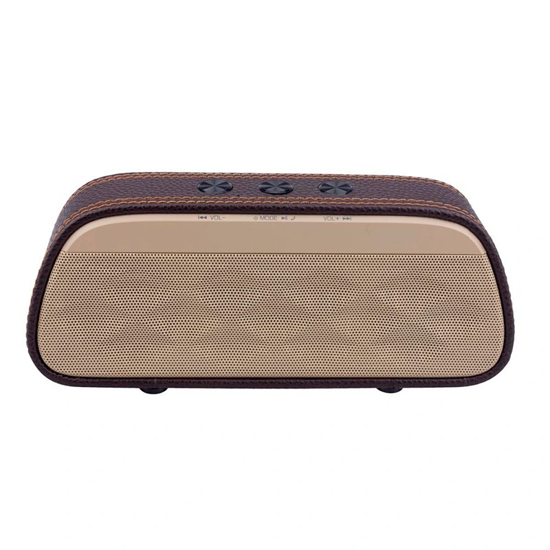 fashionable wireless portable bass leather speaker