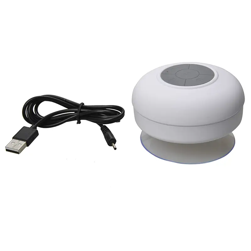OEM Top Quality Portable Micro swimming computer USB customize mini Shower Round Waterproof Wireless Speakers with suction cup