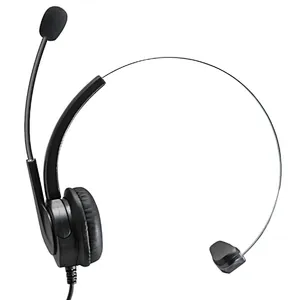 Foldable Headset with Flexible Noise-Cancelling Microphone Volume Control Telephone headset