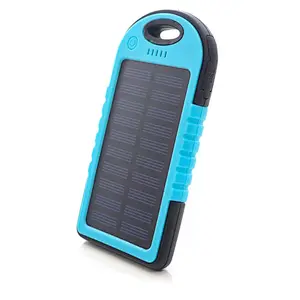 promotion gift keychain Outdoor portable 5000mah Waterproof solar charger  Power Bank