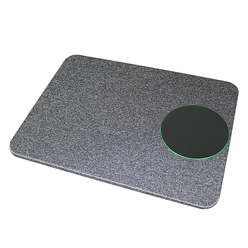 Promotion PU leather Mouse Mat Build-in QI Universal wireless charging pad