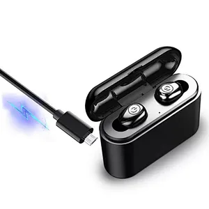 Invisible Bluetooth TWS 2200mah Wireless Portable 5D Stereo Power Bank Earbuds