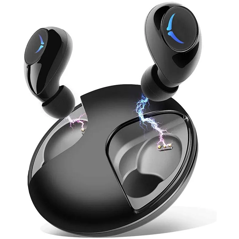 5.0 Wireless Binaural Headset Mini In-ear TWS Bluetooth Rotating Charging Earbuds