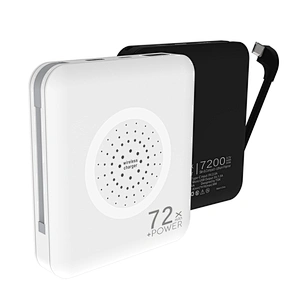 Free Sample Portable Thin Qi Square Built In USB Mobile Phone Powerbank Wireless Fast Charger