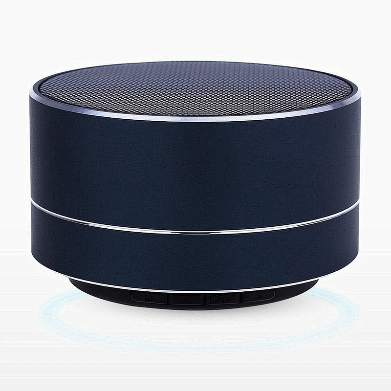 Promotion Gift Mini Round Aluminium Alloy A10 LED Wireless Speaker