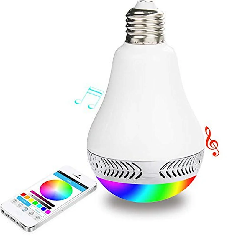 OEM Remote Control LED Mini BT RGB Color Smart Lamp Wireless Bluetooth Light Bulb Speaker