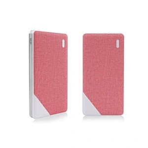 OEM Powerbank Colorful Wireless Power Bank Thin Multicolor Square Powerbank Phone Size Fabric Wireless Charger 8000mah