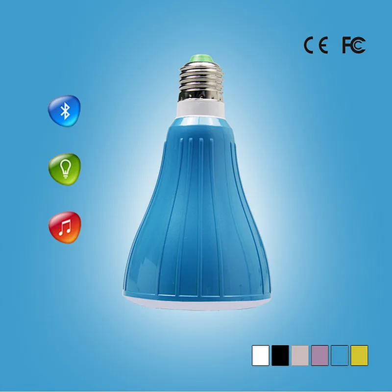 2 in 1 Promotion Gift Colorful E27 Wireless LED Smart Light Bulb Speaker