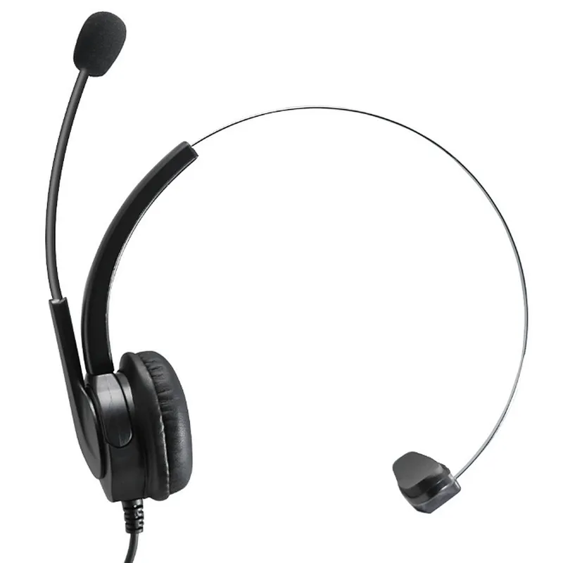 Portable Handsfree Headphone Office Microphone Telephone Headset