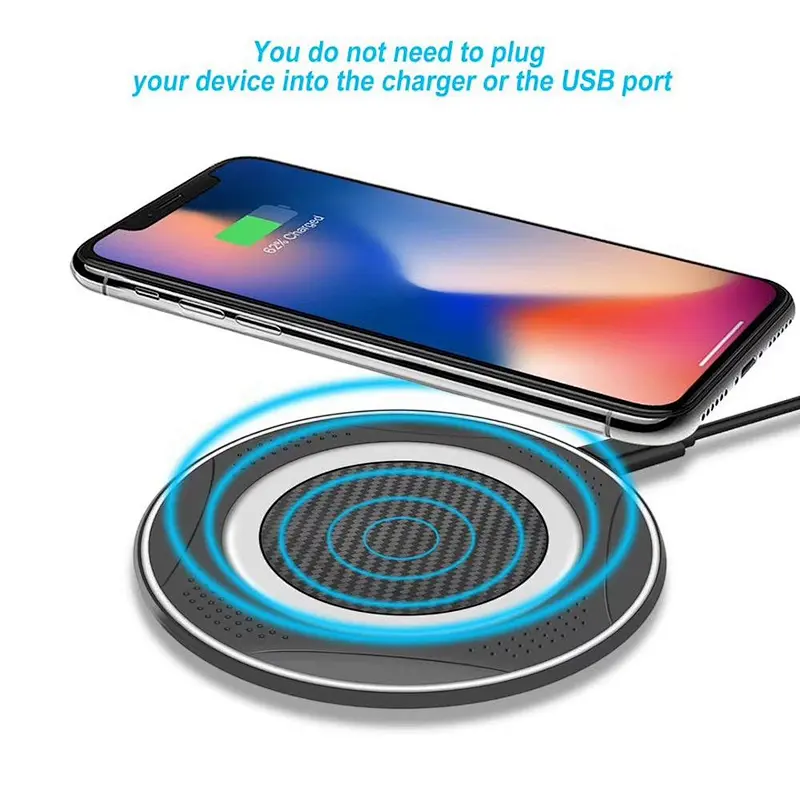 Round Shape QI Quick Charge Wireless Phone Charger