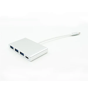 Multiple Portable 3-Port USB 3.0 HUB Charging Port Aluminum Type C