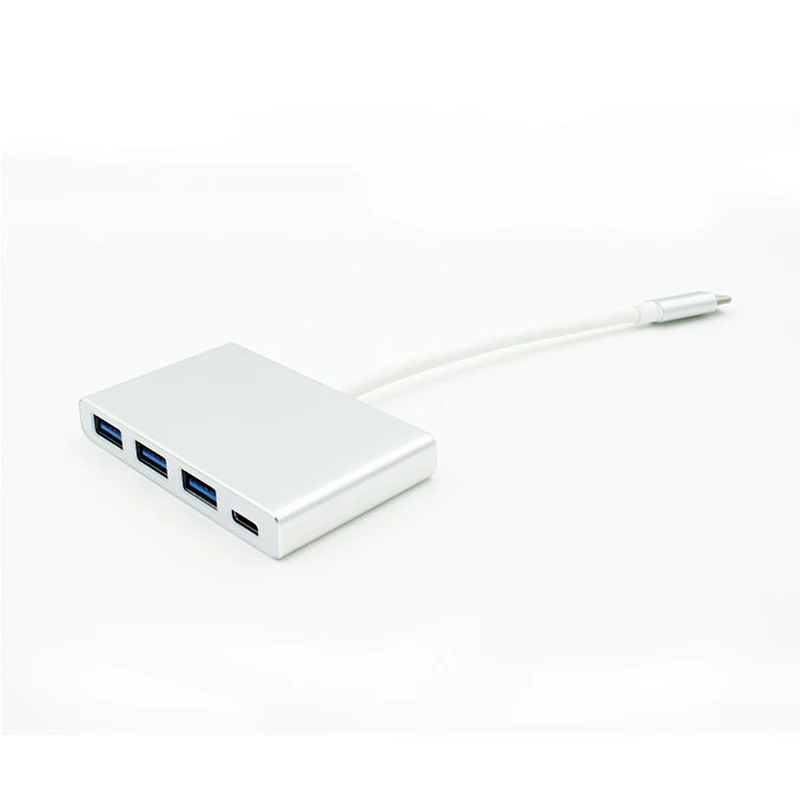 Multiple Portable 3-Port USB 3.0 HUB Charging Port Aluminum Type C