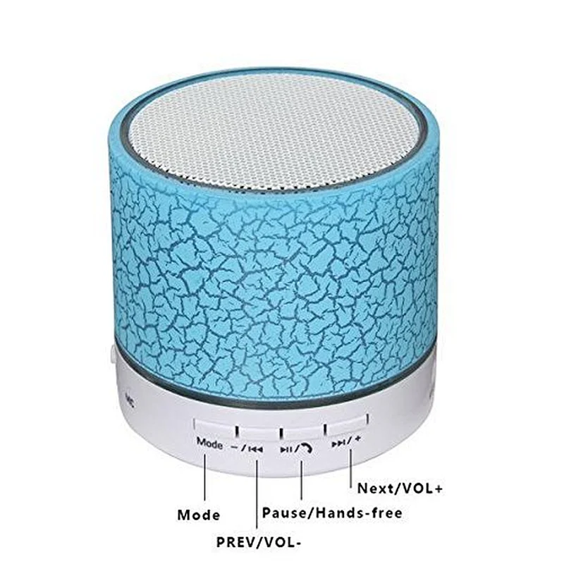 Mini Handsfree Blue Tooth Wireless Crack Speaker With LED Light
