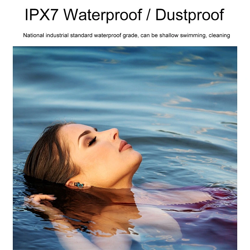 IXP7 BT5.0 Round Cylinder Aluminum Alloy Rotating Wireless Stereo Headphone Earphone