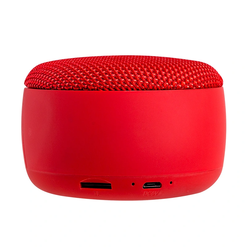 portable subwoofer cloth cover fabric material stereo wireless round 3W tws speaker
