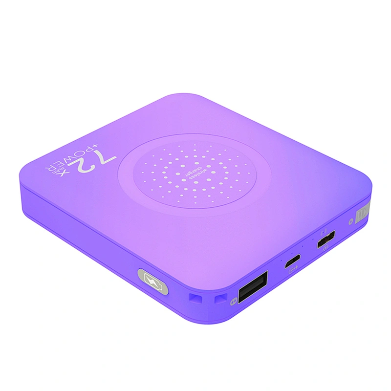 Bulit-in USB Cable Type C Port 7200mah Wireless Charger Power Bank